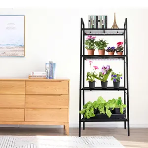 4-уровневый металлический каркас для хранения цветочных растений, подставка для семян, для выращивания в помещении, полка с 3 лампами, полный спектр