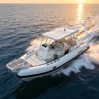 Bateau pneumatique rigide en aluminium 580, coque en V profond, console centrale, eau salée, usage offshore, pour 11 personnes