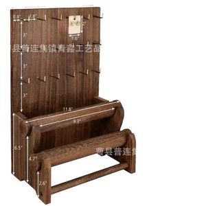Wooden Bracelet And Jewelry Display Rack 5 Layers <b>Desktop</b> Storage <b>Shelf</b> For Earrings Bangles Hair Ties - Product Image 5