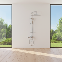Ensemble colonne de douche à effet pluie en acier inoxydable chromé TM-1005