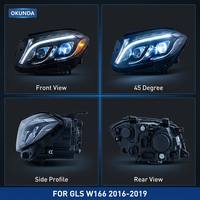For Mercedes GLS W166 MULTIBEAM LED Headlight 2016-2019 GLS320 GLS350 GLS400 GLS450 GLS550 US Spec Amber DRL Plug Play Pair