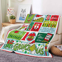 Fabrik-Großhandel Maßgefertigte Moderne Weihnachts-Cartoon-Tiermuster-Decke Weiche Studenten-Heim-Sofa-Schlafdecke Geschenkdecken