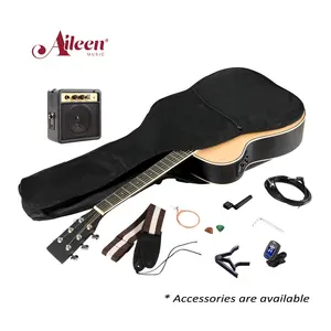 Full Size 36-41 Inch with EQ Electro Acoustic Guitar Advancing Student Cutaway Musical Instruments Guitarra Kit (AF168CE)