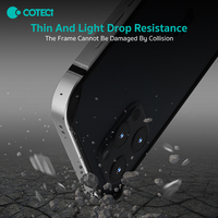 Étui de protection en métal Coteci, cadre en aluminium, protection des bords, antichoc, fin, léger, pour iPhone 16 Pro Max