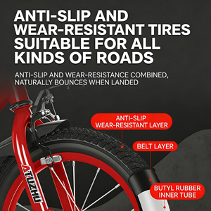 Bicicleta Infantil PANDA para Niños de 3 a 6 Años, Ruedas de 12-20 Pulgadas, Cuadro de Acero, Ruedas de Entrenamiento, Una Sola Velocidad - Product Image 4