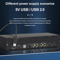 Microphone d'enregistrement en studio, USB externe, 48v, MD44, interface audio 24 bits 192 kHz, carte son 4 entrées/sorties, mixeur
