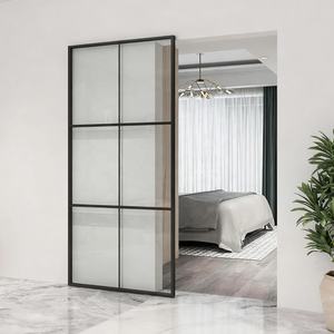 Système de porte coulissante invisible à cadre en aluminium à prix avantageux, en stock, pour la maison - Product Image 2