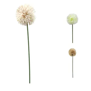 Fabrik Großhandel Blume Mittel künstlicher langer Stiel einzweig Beige echte Note Chrysanthemum