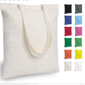Tùy chỉnh của riêng bạn mua sắm túi vải cotton <span class=keywords><strong>Tote</strong></span> Túi trống calico Shopper túi với logo in - Product Image 1