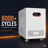 Baterai Penyimpanan Energi Beroda 48V 30kWh LiFePO4 6000 Siklus Paket Baterai Lithium Ion dengan Roda untuk Cadangan Tenaga Surya Rumah