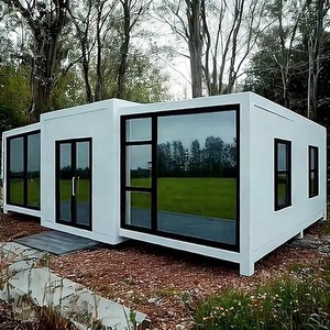 Modernes Stahlrahmen-Mobilheim, Tragbares 20-Fuß- oder 40-Fuß-Containerhaus mit 3, 4 oder 5 Schlafzimmern, Erweiterbares Faltbares Fertighaus - Product Image 1