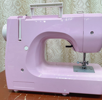 JUKKY 1212 Mini Machine à coudre électrique Pédale portable Aiguille unique Mécanisme d'alimentation manuelle Nouveau moteur en plastique pour la couture à domicile