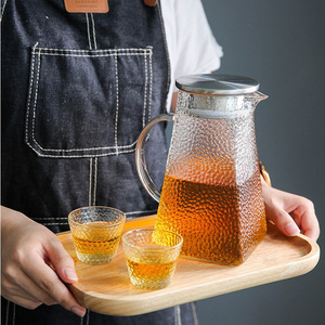 Jarra de agua de vidrio martillado de gran capacidad con diseño de lima para fiestas y uso doméstico - Product Image 3