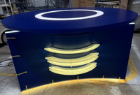 Mesa de Trabajo Móvil con Anclaje, Mesa de Transmisión en Vivo para Celebridades de Internet, Mesa de Exhibición, Escritorios de Oficina, Mesa de Noticias para Estaciones de TV