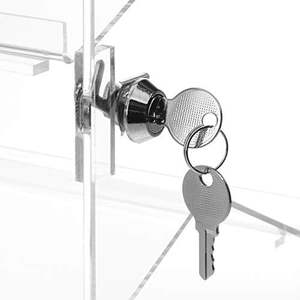 Vitrine rotative à 360 degrés en acrylique MOOCA Premium avec 4 étagères amovibles, serrure à clé, moderne, pour lunettes de soleil, bijoux, objets de collection - Product Image 4