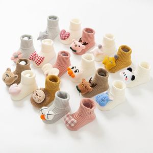 Chaussettes antidérapantes en coton pour bébés et tout-petits, motif animaux de dessin animé 3D mignonnes, avec picots, pour nouveau-nés de <span class=keywords><strong>6</strong></span> à 12 <span class=keywords><strong>mois</strong></span>, vente en gros - Product Image 3