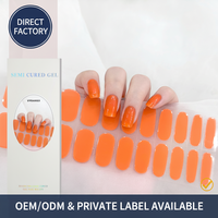 Bandes de gel semi-durcies couleur unie pour ongles, nécessitant durcissement à la lampe UV, 30 couleurs mates et brillantes pour DIY