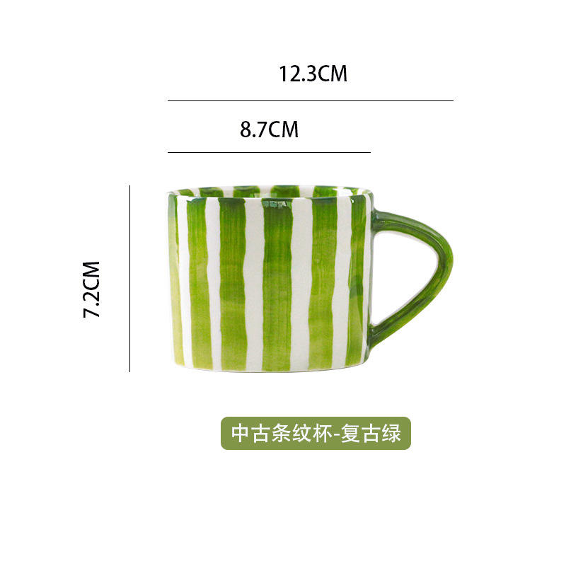 stripe mug-green