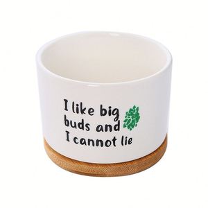 Ensemble de pots à plantes succulentes personnalisés et mignons avec plateau en bambou - Cadeaux en céramique pour les femmes, les enseignantes, les anniversaires, les remises de diplômes - Product Image 3