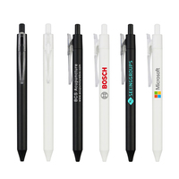 Stylos à bille en plastique multicolores 1,0 mm avec logo personnalisé OEM, stylos promotionnels orange assortis en vrac, ensemble pour l'école et la salle de classe