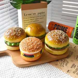 Modelo de Exhibición de Cocina de Dibujos Animados: Sándwich, Hamburguesa, Perrito Caliente, Manualidades de Plástico Ecológico, Accesorios de Educación Temprana, Restaurante - Product Image 5