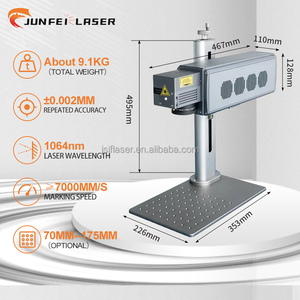 เครื่องแกะสลักไฟเบอร์เลเซอร์แบบพกพาขนาดเล็กจากโรงงาน JUNFEI พร้อมเลนส์ Galvo โฟกัสอัตโนมัติ กำลัง 20W/30W รองรับไฟล์ DXF/DST/AI ผลิตภาพสูง - Product Image 2