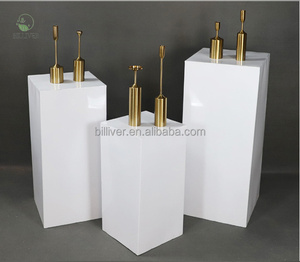 Decorazione del partito <span class=keywords><strong>torta</strong></span> in metallo quadrato piedistallo di nozze pilastro fiori di frutta espositore bianco zoccolo cubo tavolo da Dessert Stand - Product Image 6