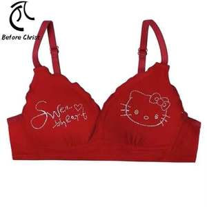 <span class=keywords><strong>Victoria</strong></span> Femmes Confortable Dessin Animé Petite Poitrine Soutiens-Gorge Doux Dentelle Respirant Anti-Affaissement Sans Fil Personnalisé Coupe Tissé Tissage - Product Image 1