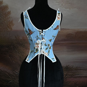 Ceinture à nouer à la taille avec imprimé papillon et fleur unique, bretelles réglables pour un style romantique - Product Image 5