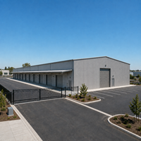 Almacén de Estructura de Acero Prefabricado de Espacio Abierto, Aislado y Resistente a la Intemperie, Taller Metálico, Garaje, Kit de Construcción Industrial