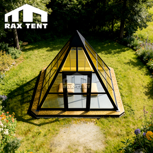 RAXTENT Casa di Vetro a Forma di Piramide 4M <span class=keywords><strong>per</strong></span> <span class=keywords><strong>Glamping</strong></span>, Resort, Rifugio e Osservazione delle Stelle - Product Image 5