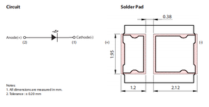 Puce LED SMD PLCC 2835 0.2W 3V LC CRI80 <span class=keywords><strong>Diode</strong></span> 2T03X2CW11000010 - Product Image 4