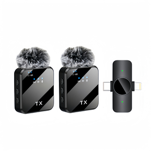 DPS Noise Chip Dual Mini Wireless Microphone 2in1 <strong>USB</strong> <strong>C</strong> Type-<strong>C</strong> <strong>MIC</strong> Canceling Tiny Lavalier Microphone Hairball for Video TikTok - Product Image 3