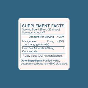 Supplément de manganèse concentré pur à haute absorption Manganèse liquide pour la santé des os, le tissu conjonctif et le métabolisme - Product Image 2
