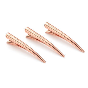 소녀를위한 맞춤형 회사 로고 살롱 헤어 클립 금속 및 철 판촉 헤어 클립 - Product Image 2