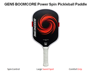 ไม้พายพิคเคิลบอล BOOMCORE GEN5 Power Spin แกนโฟม EPP ยาวขึ้น จุดสัมผัสที่ดี จับถนัดมือ เหมาะสำหรับผู้ใหญ่ ระดับมืออาชีพ สำหรับการแข่งขันและการฝึกซ้อม - Product Image 1