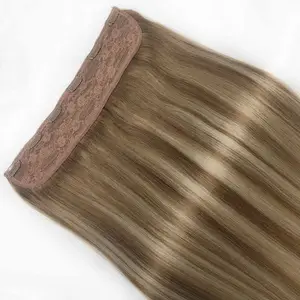 Grosir Warna Balayage Campur Kustom Alami Kepala Penuh Satu Buah Klip Dalam Ekstensi Rambut Manusia 200G