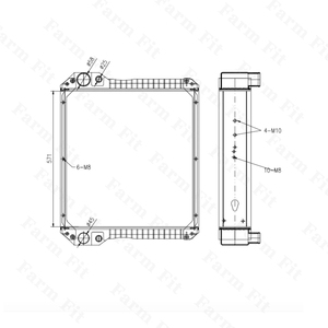 Nouvelle tendance très durable 87410096 87410098 87544110 pour chargeuse-pelleteuse 580SM 580SR 590SM 590SR 695SM 695SR radiateur - Product Image 4