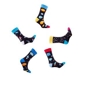 Wowei Mens Funny Chaussettes Crazy Novelty Crew Chaussettes Coton Coloré Confortable Funky Graphic Patterned Space Food Animal Chaussettes - Product Image 2