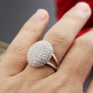 Anillo de Plata de Ley con Diamantes Americanos Estilo Crepúsculo - Product Image 4