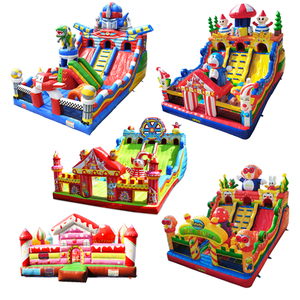 Castello Gonfiabile Commerciale Grande per Esterni, Noleggio, Set di Case Gonfiabili, Città del Divertimento Gonfiabile per Feste - Product Image 1