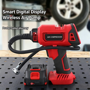 20V Lithium Tire Inflator Dual Cylinder LCD Display Portable For Compact Car Motorcycle - Product Image 4