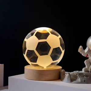 Lámpara de Noche de Bola de Cristal K9 con Diseño 3D del Sistema Solar, la Luna y la Nebulosa, Lámpara de Bola 3D de Cristal Luminoso con Base de Madera y Luz LED Inteligente para el Hogar - Product Image 5