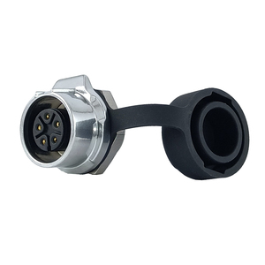 LP16 IP67 <span class=keywords><strong>4</strong></span> штырьковый разъем с гнездовой панелью, соединители для кабелей, водонепроницаемый фланец для удобной установки - Product Image 3