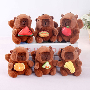 Peluche Kapibala all'ingrosso in stock, bambola angelo Capybara con frutta, pezzo unico per sostituzione capelli, simpatica - Product Image 1