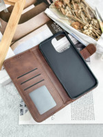 Funda de teléfono Tpu de cuero Pu suave, tarjetero para Iphone/Oppo/Infinix/Tecno/Itel/Sony/Nokia