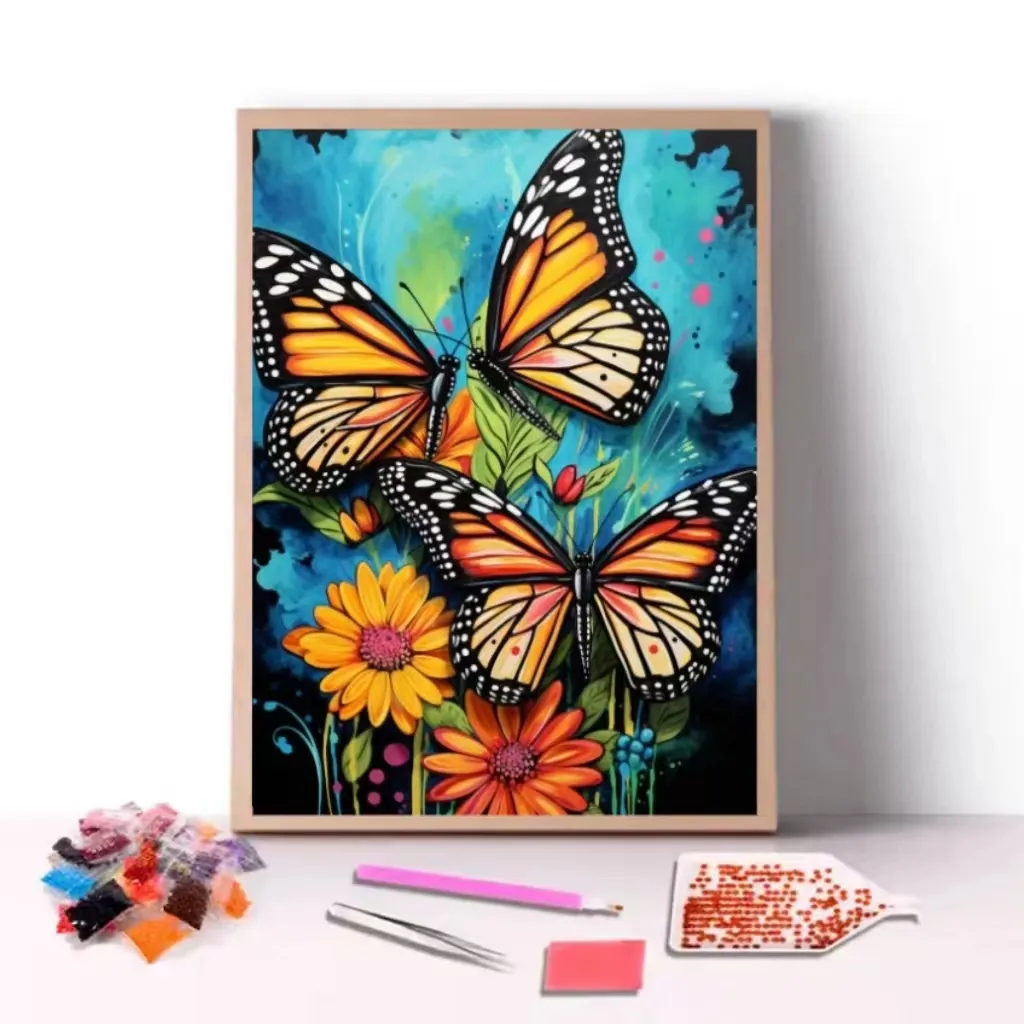 COOLEVE fábrica al por mayor mariposa XXL 5D DIY personalizado completo taladro productos hechos a mano diamante pintura Kit para principiantes niños adultos