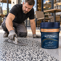 Revêtement durable en résine polyuréthane non jaunissant, pavés de galets naturels lavés pour les allées et trottoirs extérieurs des parcs