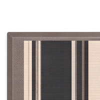 Tapis anti-fatigue en PVC tissé, taille personnalisée, avec base antidérapante et texture rayée