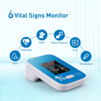 Tensiomètre vétérinaire sans fil rechargeable pour chiens, 6 paramètres, signes vitaux des animaux, Bluetooth précis